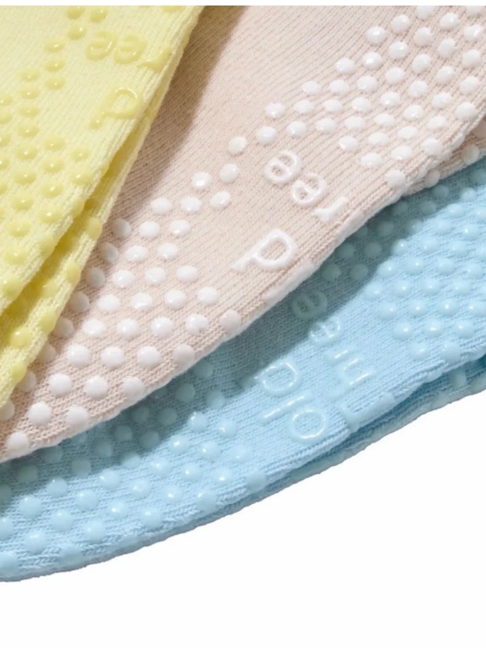 Hold for Three Women's Light Blue Ruffle Pilates Socks - Pack of 3
